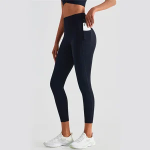 Leggings Women Clothing Yoga Pants Naked Feeling Jeans Woman High Waist Leggings With Pocket Hip Lifting Female Fitness Pants