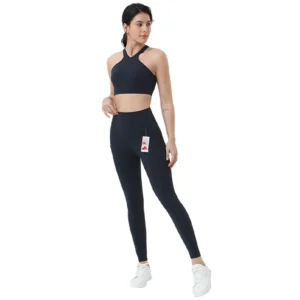 Vnazvnasi Yoga Sportswear Gym Fitness Lycra Sport Set Women Top Sports Bra With Leggings High Waist Yoga Pants Ropa Deportiva