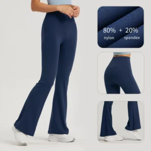 Women Wide-leg Pants Gym Ladies Loose Pants High Waist Hip Slim Bell Bottoms Gym Dance Flared Wide Leg Trousers Yoga Leggings