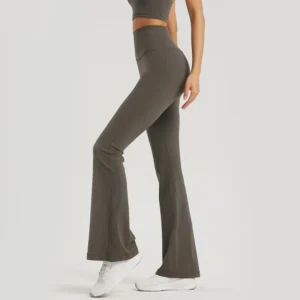 Women Wide-leg Pants Gym Ladies Loose Pants High Waist Hip Slim Bell Bottoms Gym Dance Flared Wide Leg Trousers Yoga Leggings