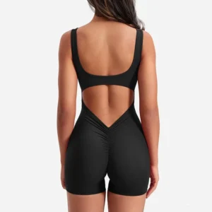 Hollow out Beauty Back Yoga Women wide-leg Peach Butt Running Fitness Yoga Bodysuit Sexy Backless Jumpsuits