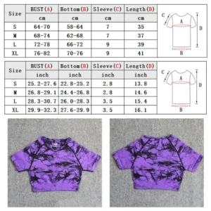 Seamless Embroidery Tie Dye Yoga T-Shirts for Women Breathable Elastic Slim Fit Short Sleeve Sport Crop Tank Top Gym Fitness Tee