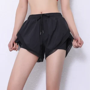 Women's High Quality Leisure Quick Dry Drawstring Gym Cycling Gym Running Shorts High Quick Dry Loose Drawstring Training Tennis